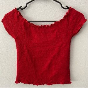 NWT red off the shoulders top!